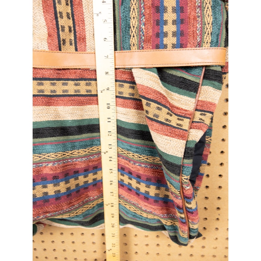 Vintage LL Bean 70s Woven Tapestry Luggage Set Striped Garment Bag, Carry-On - Picture 16 of 16